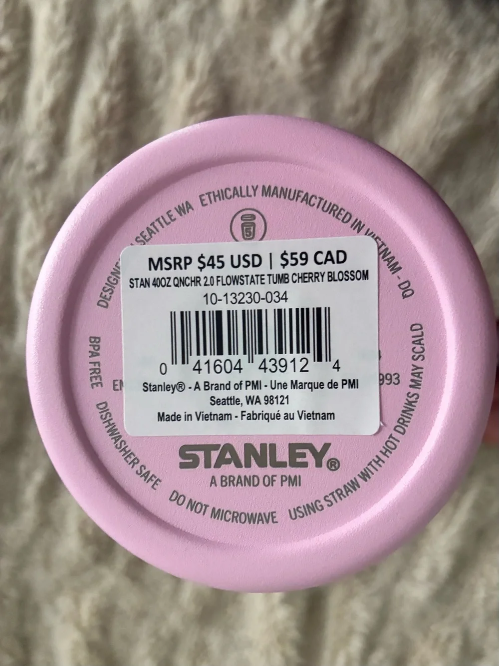 NWT Stanley cherry blossom Insulated Tumbler with Handle and Straw 30oz - Picture 5 of 6